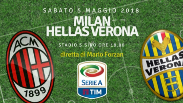 Milan - Hellas Verona primo anticipo della 35ma giornata