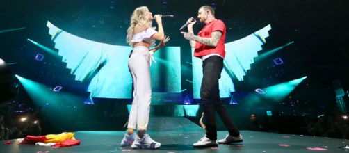 Liam Payne y Sof&iacute;a Reyes juntos en el escenario