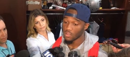 Mike Gillislee played nine games for the Patriots last season. - [Image Credit: MassLive / YouTube screencap]