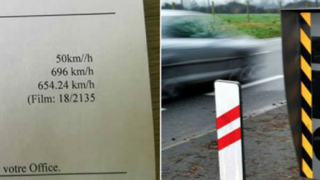 Multa folle: L'autovelox lo immortala a 696 km/h