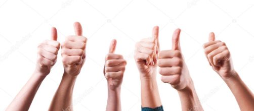 pulgares arriba sobre fondo blanco &mdash; Foto de stock &copy; william87 ... - depositphotos.com