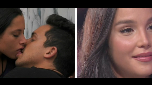 Il bacio tra Marco e Alessia nella casa del Grande Fratello.
