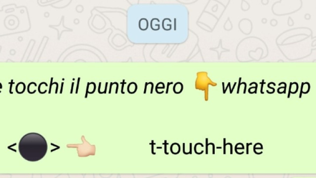 Il pallino nero che blocca la chat di WhatsApp