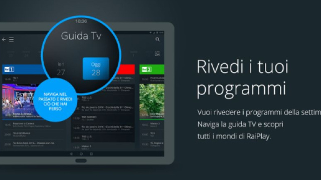 La schermata principale di Rai Play