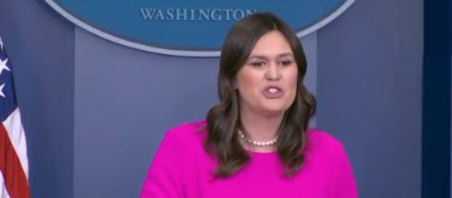 Sarah Huckabee Sanders at the White House, via Twitter