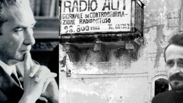 Aldo Moro a sinistra e Peppino Impastato a destra