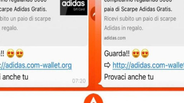 Il messaggio della bufala Adidas su Whatsapp | Mobile World - mobileworld.it