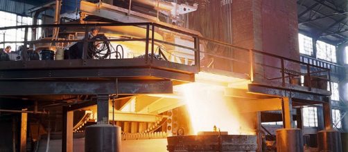 Steel furnace via Wikimedia Commons