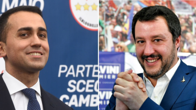 Luigi Di Maio ( &agrave; gauche ) et Matteo Salvini ( &agrave; droite ) ont pr&ecirc;t&eacute; serment ce vendredi.