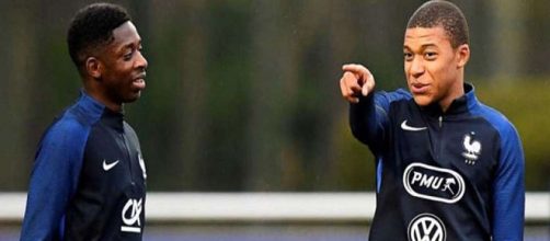 Dember&eacute; y Mbapp&eacute; son las nuevas esperanzas de Francia en este Mundial. Foto cortes&iacute;a El Tel&eacute;grafo.