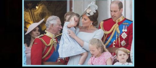 Princess Charlotte comforted by mom after tumble on balcony. - [Photo: Royal Wedding Channel / YouTube Screenshot]
