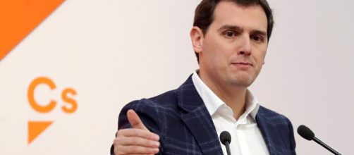 Albert Rivera durante una comparecencia p&uacute;blica. Public Domain.