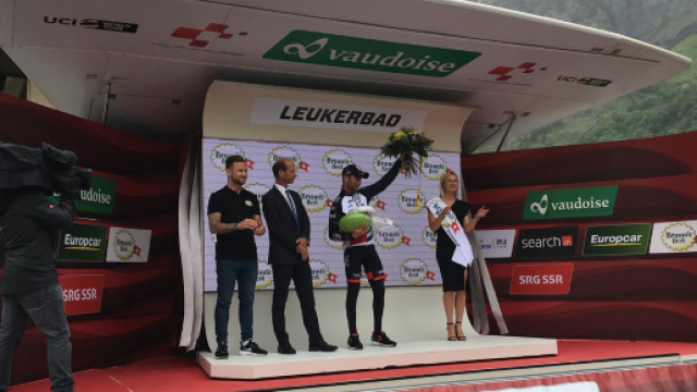 Diego Ulissi sul podio al Giro di Svizzera