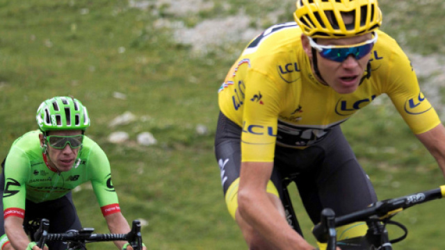 Chris Froome in maglia gialla al Tour de France
