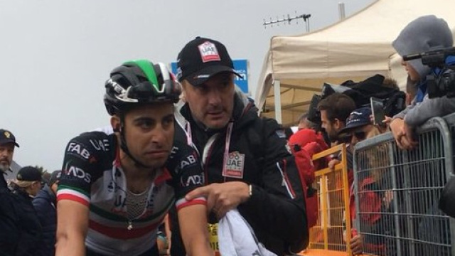 Fabio Aru, il suo Giro d'Italia &egrave; finito con un ritiro