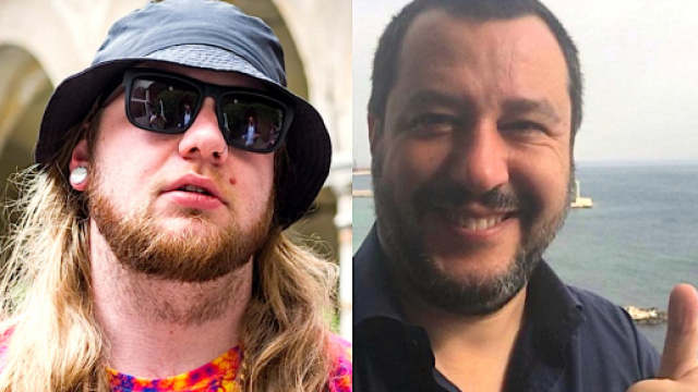 sinistra Nitro Wilson, a destra Matteo Salvini