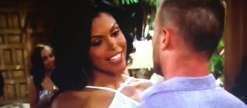 Maya finds out that Emma is Justin's niece on B&B. (Image via Rick and Mia YouTube.)