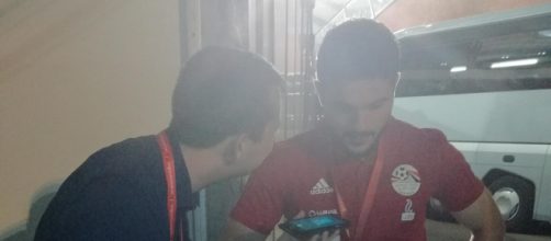 Press interview Sam Morsy at Belgium V Egypt