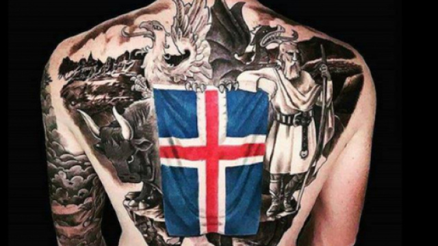 Il tatuaggio di Gunnarsson capitano dell'Islanda per Russia 2018 (fonte: www.sportfair.it)