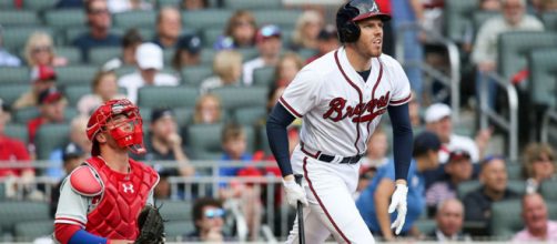 Atlanta's Freddie Freeman is the NL's leading vote-getter. [Image via FOX Sports/YouTube]