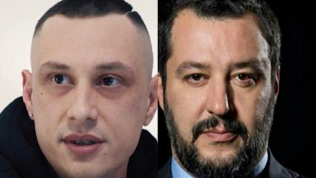 Inoki Ness a sinistra, Matteo Salvini a destra