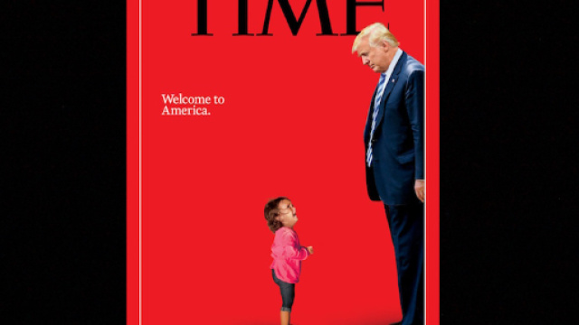 Time envisions Trump welcoming young, crying immigrant on cover ... - thehill.com