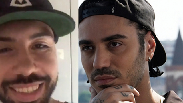 A sinistra Mondo Marcio, a destra Marracash