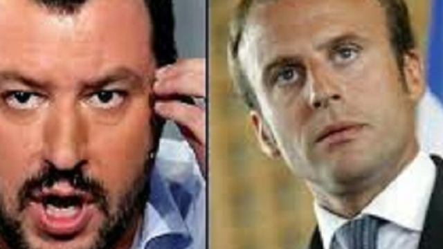 Macron e Salvini in disaccordo sull'immigrazione