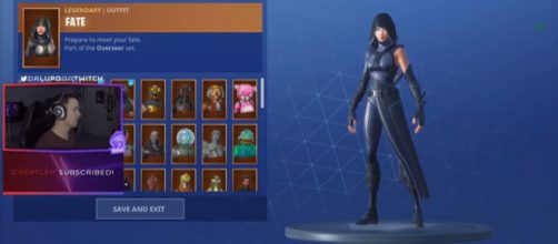 The new Fate outfit in 'Fortnite.' - [DrLupo / YouTube screencap]