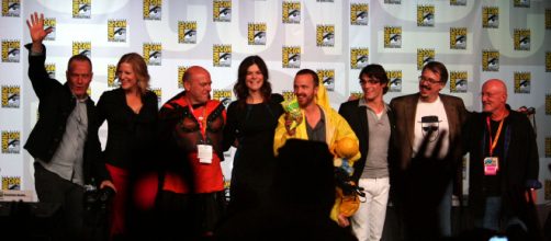 To celebrate the tenth anniversary of AMC&rsquo;s &lsquo;Breaking Bad,&rsquo; the cast of the show was at this year&rsquo;s Comic-Con, last night. [via titi64/Flickr]