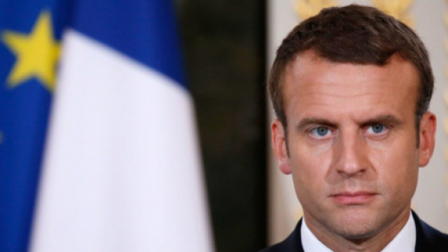 Il presidente francese Emmanuel Macron, leader del movimento La R&eacute;publique En Marche!