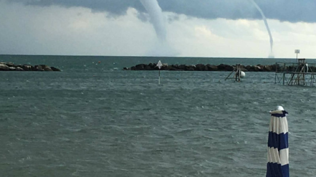 Trombe d'aria avvistate sulla riviera Romagnola