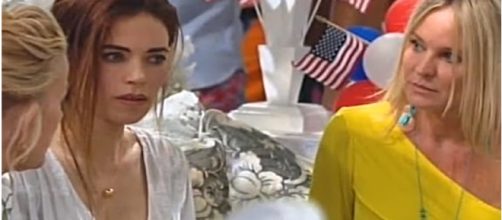 On 'Y&R' Victoria, Nikki, and Sharon think they see J.T. -- back from the dead. (Image via Y&R Worldwide Fans/YouTube).