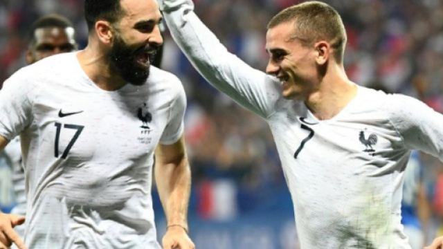 Adil Rami et Antoine Griezmann