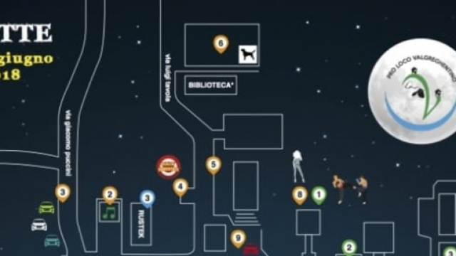 La mappa della Notte Bianca a Valgreghentino 2018 - www.comune.valgreghentino.lc.it