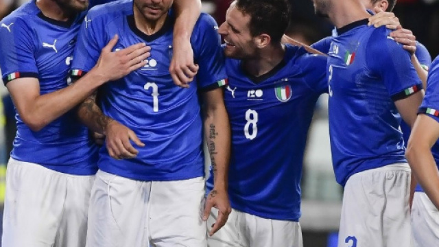 Simone Zaza, attaccante del Valencia autore del gol azzurro.