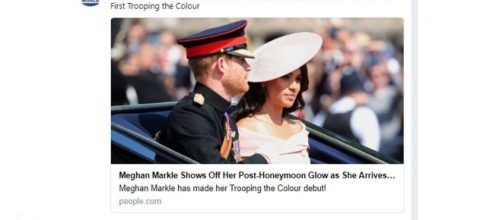 Meghan Markle and Prince Harry arrive at Trooping the Colour- Image credit Tribune World News | Twitter