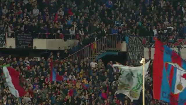 Tifosi del Catania allo stadio 'Angelo Massimino'
