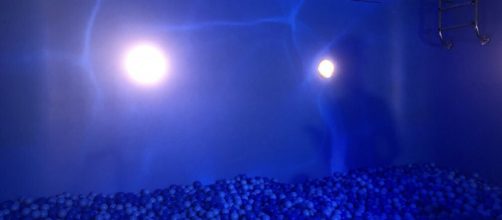 Paige Solomon, the creator of 'Dream Machine' is a joyful installation in Brooklyn, NY. / Image via Paige Solomon, used with permission.