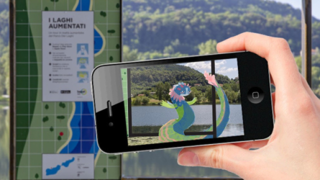 Personaggi leggendari animano i laghi di Revine Lago, Treviso, grazie alla realt&agrave; aumentata