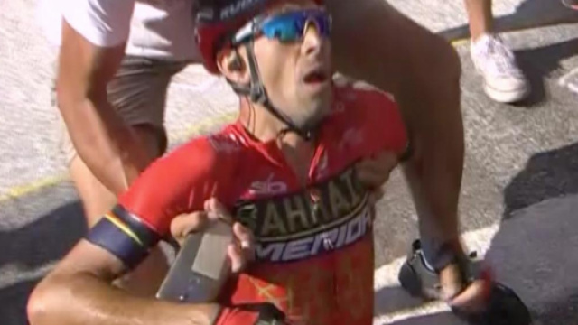 La caduta di Vincenzo Nibali al Tour de France 2018