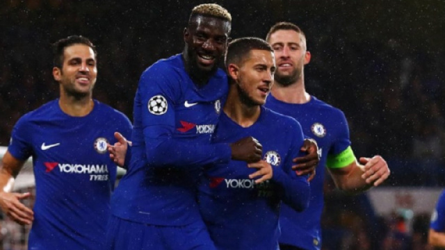 L'esultanza dei giocatori del Chelsea