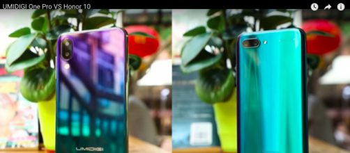 A side-by-side comparison between UMIDIGI One Pro and the Honor 10. YouTube/UMIDIGI