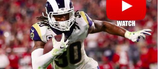 Todd Gurley with the Los Angeles Rams. - [BeastModeHighlights channel / YouTube screencap]
