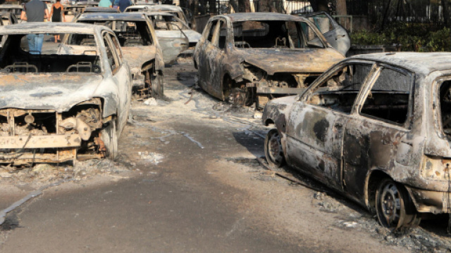 La piccola localit&agrave; di Mati devastata dalle fiamme - virgilio.it