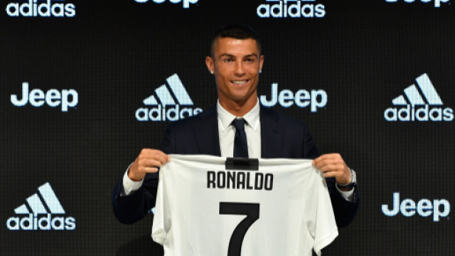 Cristiano Ronaldo nel giorno della sua presentazione.