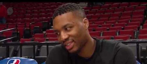 NBA star Damian Lillard recently told reporters he's not unhappy playing in Portland. - [Portland Trail Blazers / YouTube screencap]