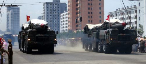 North Korea's ballistic missiles on display during parade. [Image courtesy &ndash; Stefan Krasowski, Wikimedia Commons]