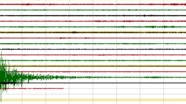 INGV-OV: sismogramma dell'Osservatorio Vesuviano per la scossa del 16/08