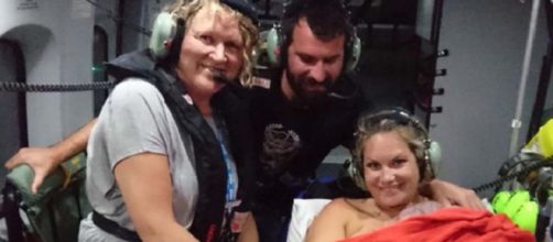 A baby boy was born at 1,400 feet over Cornwall in a coastguard helicopter. [Image @STVNews/Twitter]